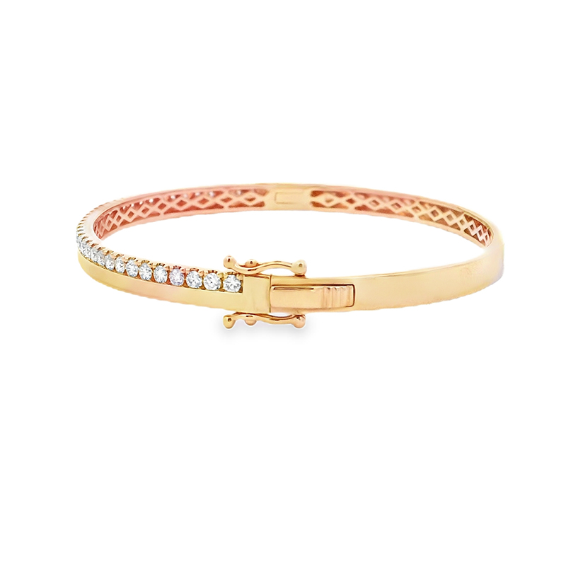 Gold Diamond Bangle Bracelet