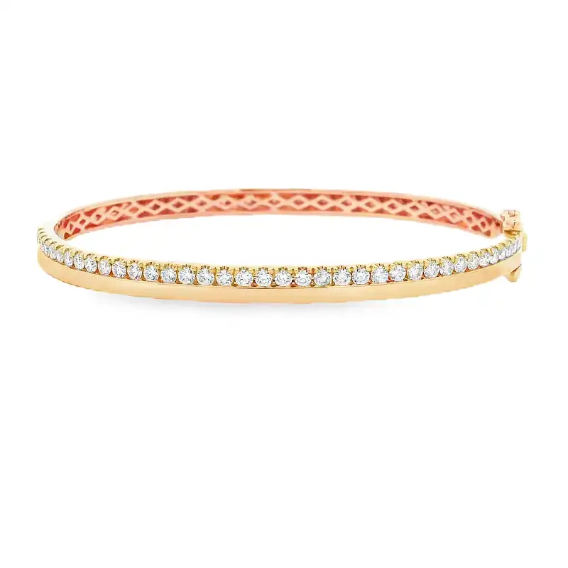 Gold Diamond Bangle Bracelet