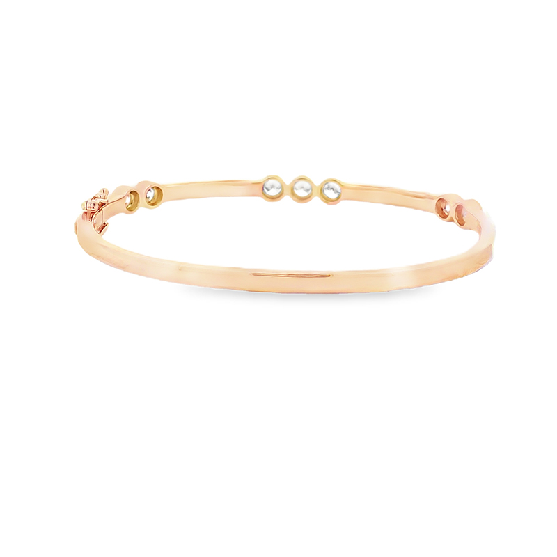 Gold Diamond Bangle Bracelet