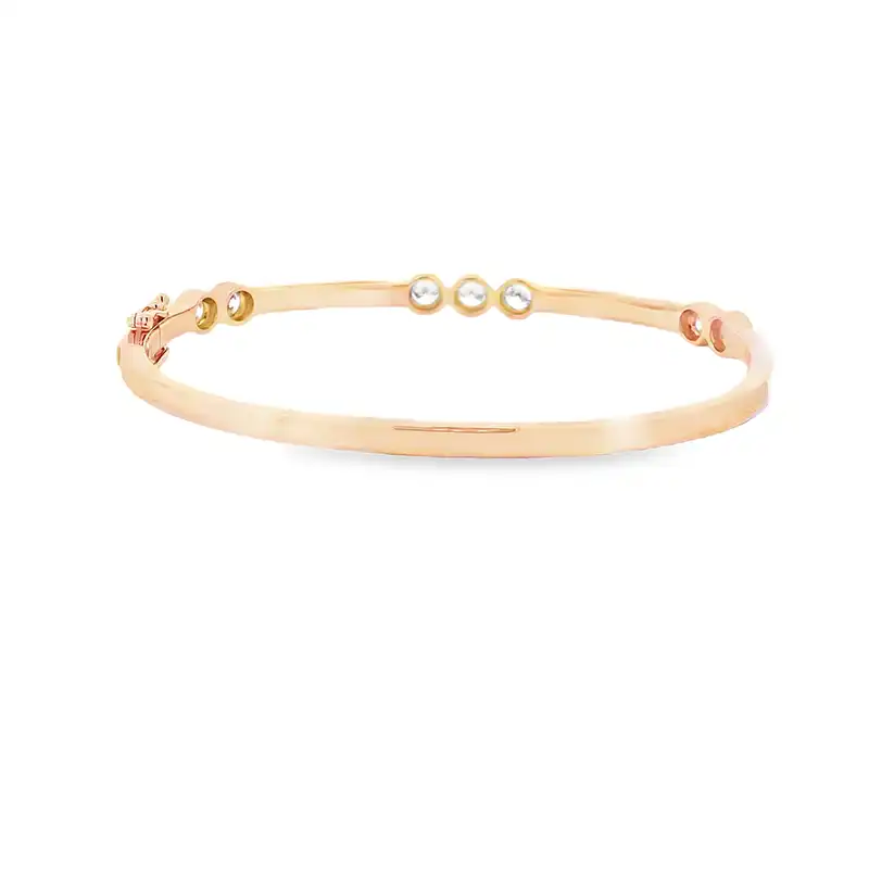 Gold Diamond Bangle Bracelet