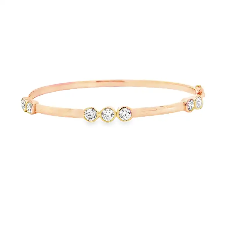 Gold Diamond Bangle Bracelet