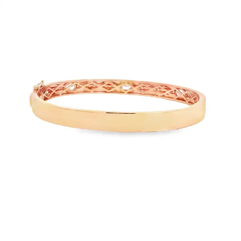 Gold Diamond Bangle Bracelet