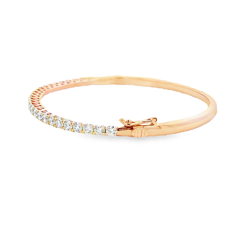 Gold Diamond Bangle Bracelet