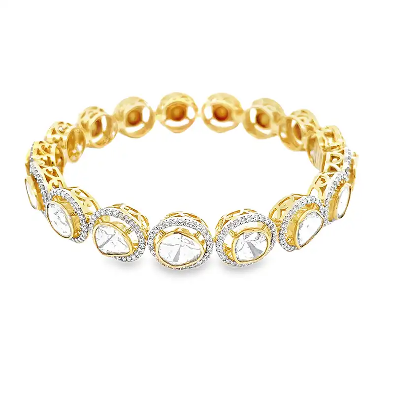 Regal Set of uncut Diamond Bangles