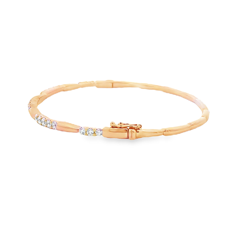 Gold Diamond Bangle Bracelet