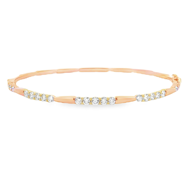 Gold Diamond Bangle Bracelet