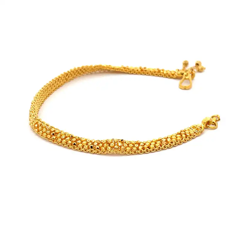 Regular Gold Bracelet with bells - 7.75 inch