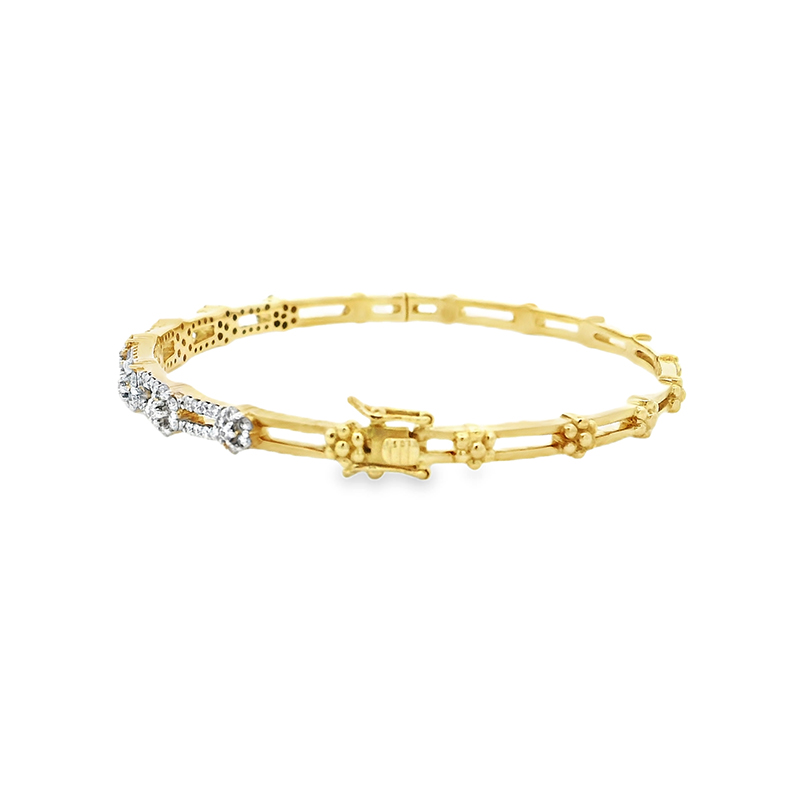 Delicate Gold Diamond Bangle Bracelet