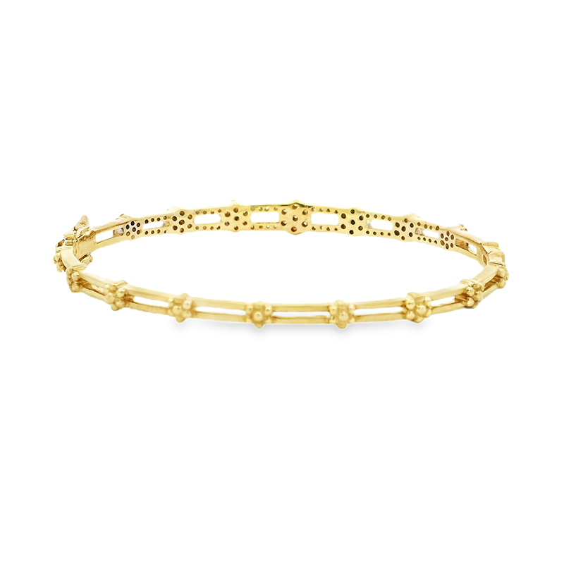 Delicate Gold Diamond Bangle Bracelet