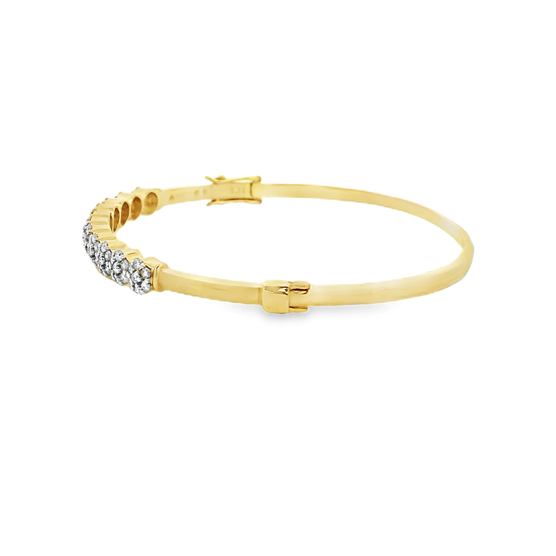 Delicate Gold Diamond Bangle Bracelet