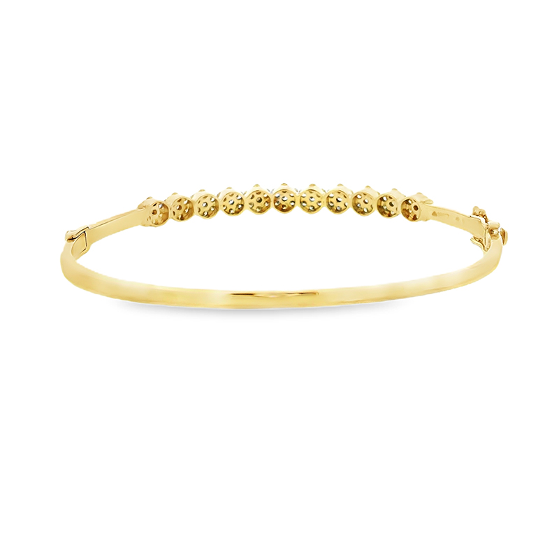 Delicate Gold Diamond Bangle Bracelet