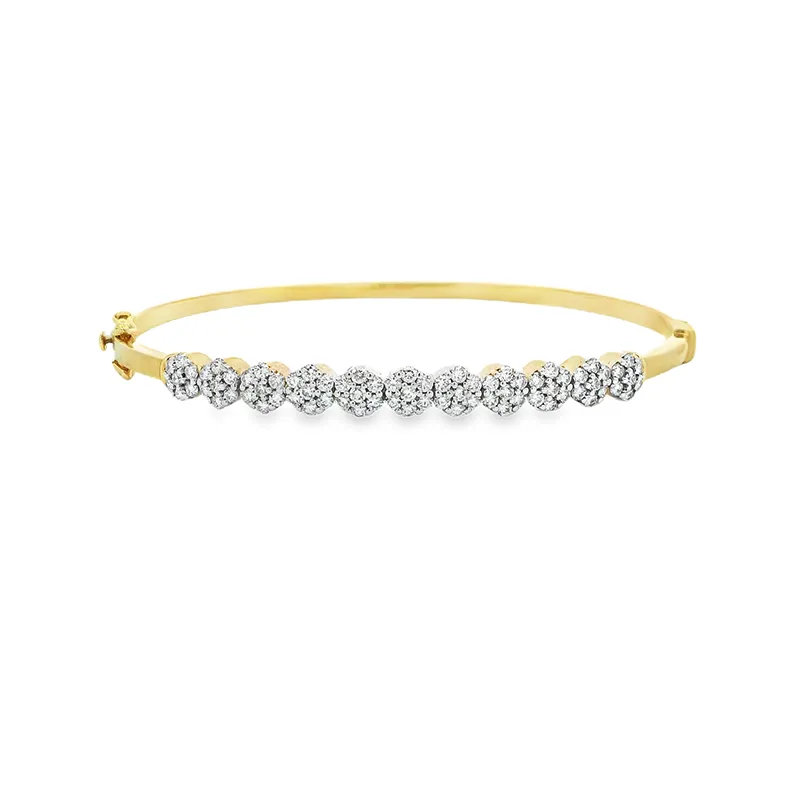 Delicate Gold Diamond Bangle Bracelet