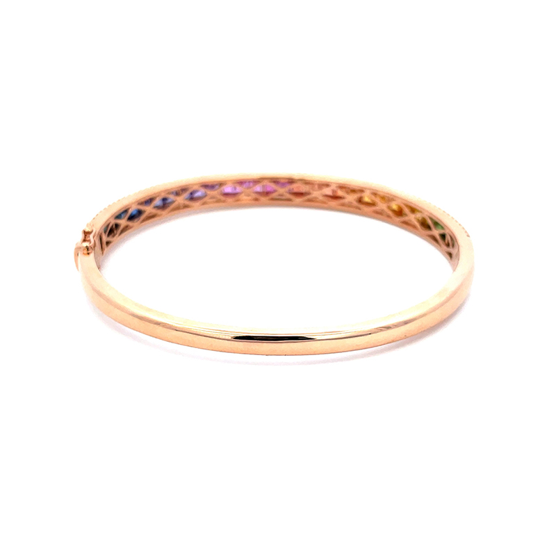 18K Gold Diamond Bangle Bracelet