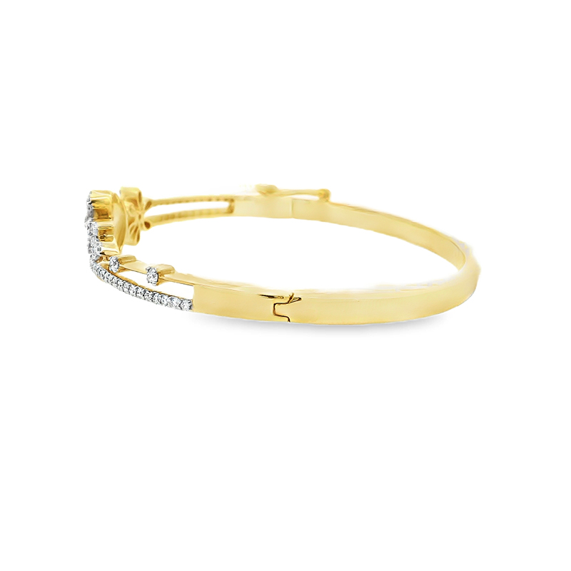 Delicate Gold Diamond Bangle Bracelet