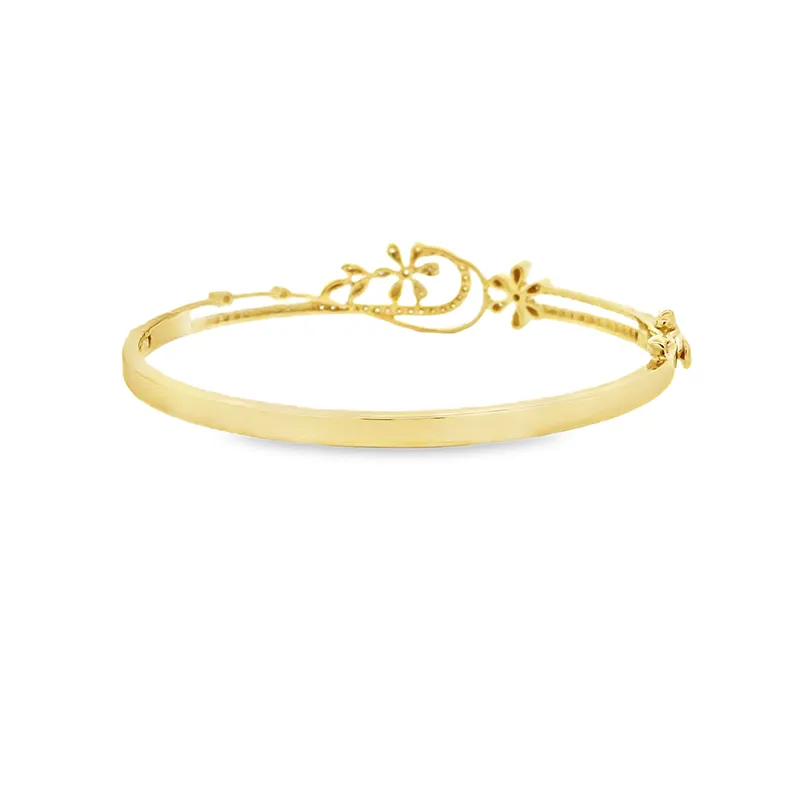 Delicate Gold Diamond Bangle Bracelet