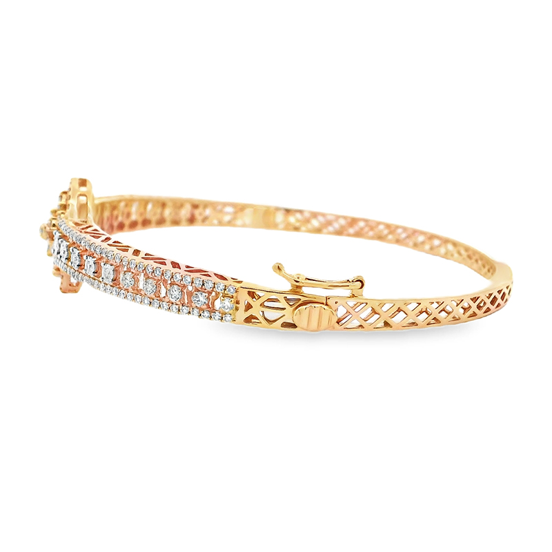 Gold Diamond Bangle Bracelet