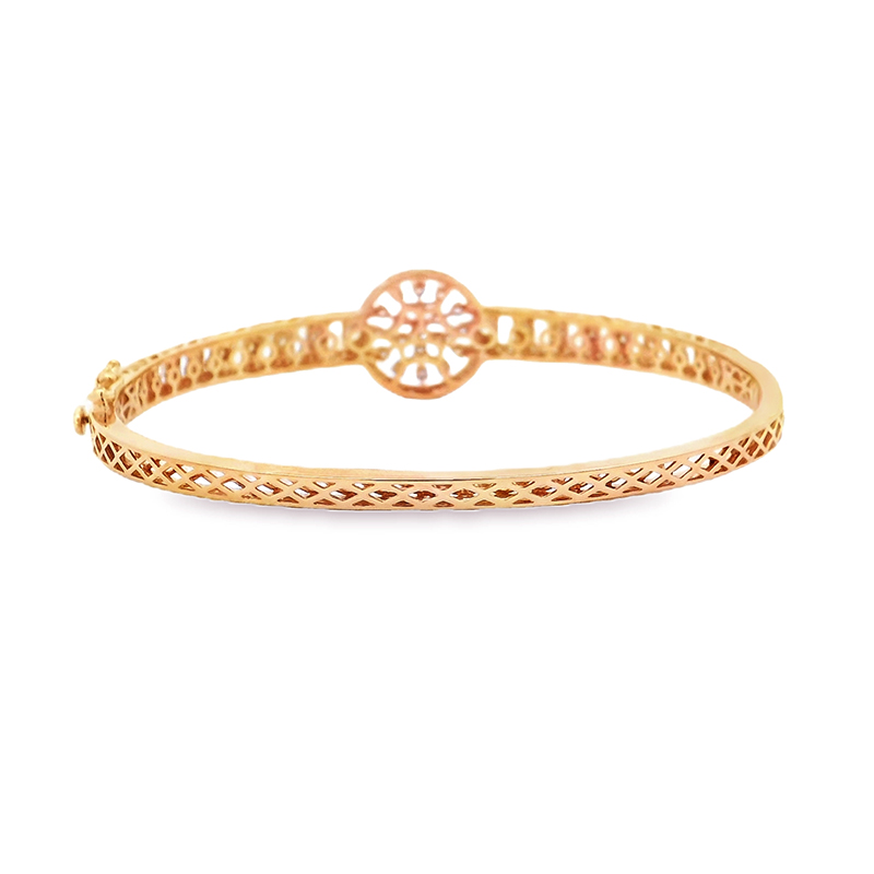 Gold Diamond Bangle Bracelet