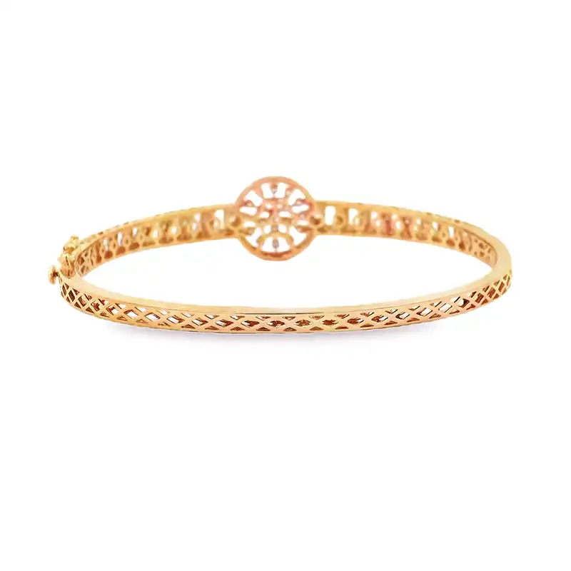 Gold Diamond Bangle Bracelet