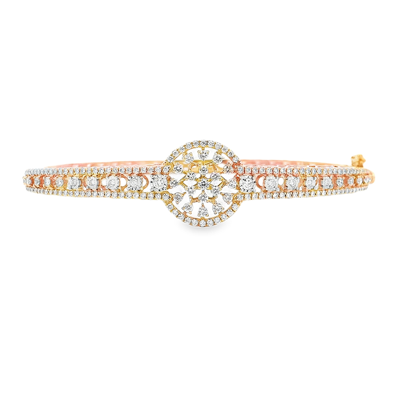 Gold Diamond Bangle Bracelet