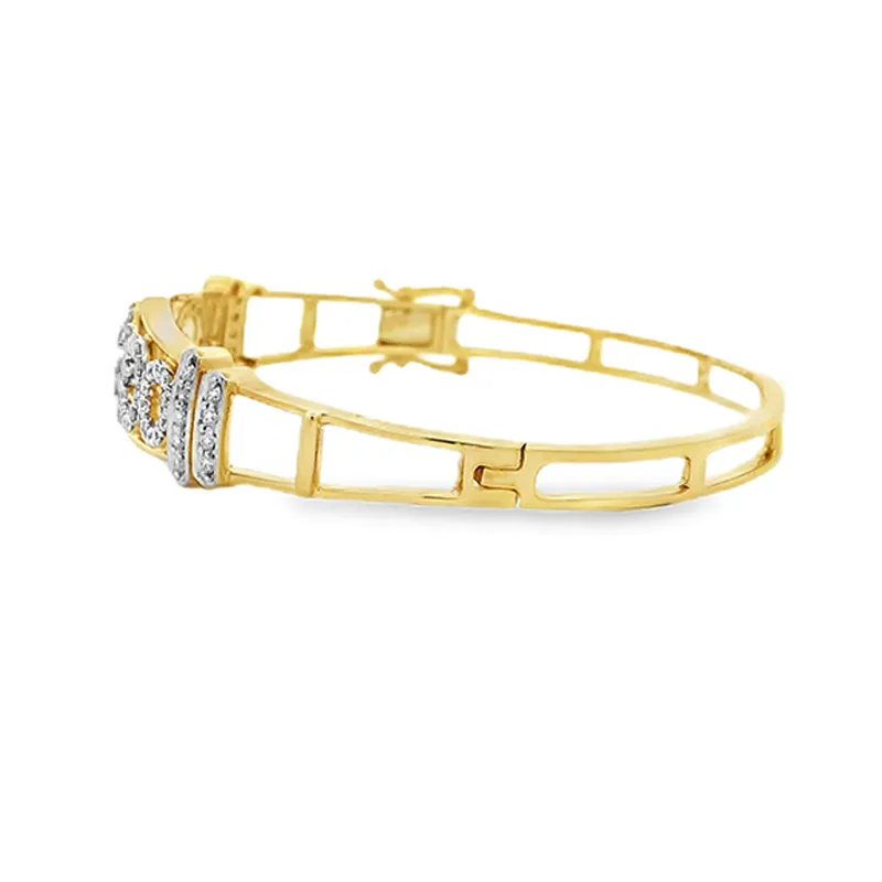 Delicate Gold Diamond Bangle Bracelet