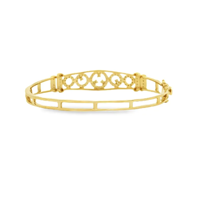 Delicate Gold Diamond Bangle Bracelet