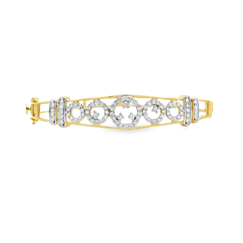 Delicate Gold Diamond Bangle Bracelet