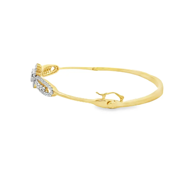 Delicate Gold Diamond Bangle Bracelet