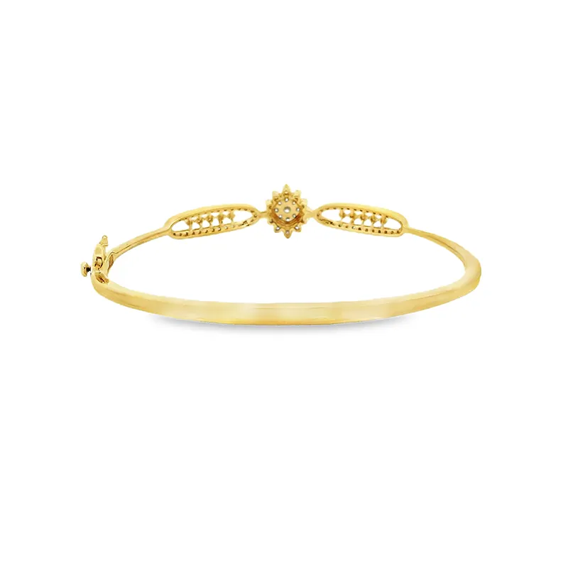 Delicate Gold Diamond Bangle Bracelet