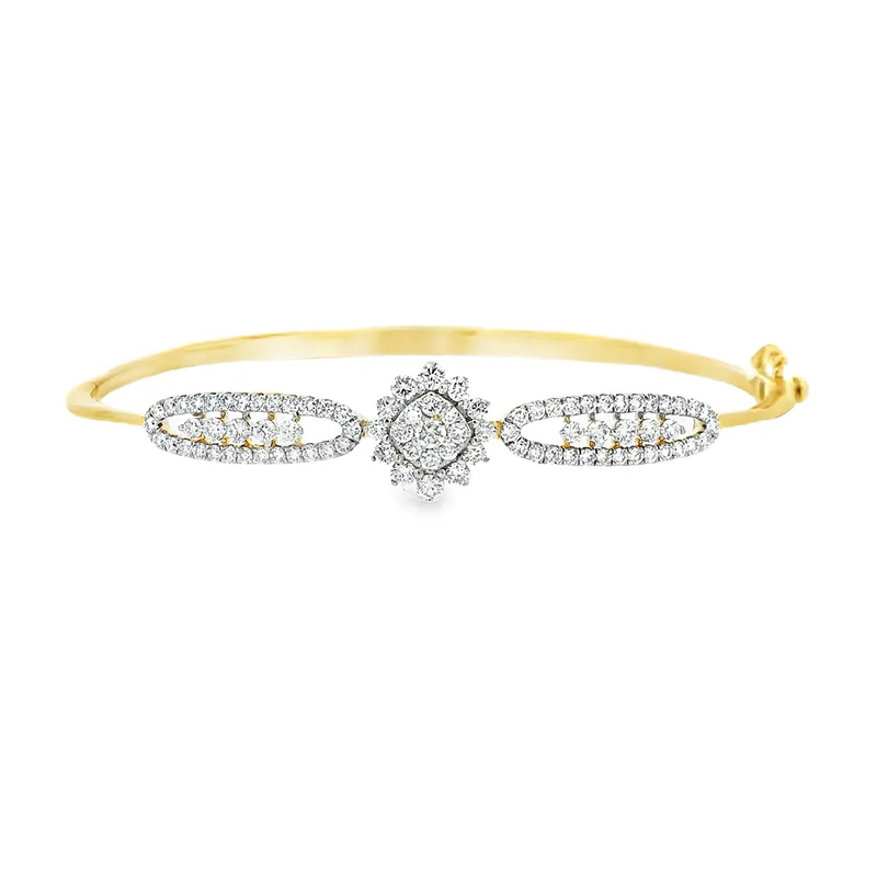 Delicate Gold Diamond Bangle Bracelet