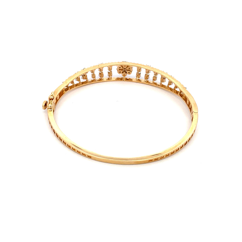 18K Gold Diamond Bangle Bracelet