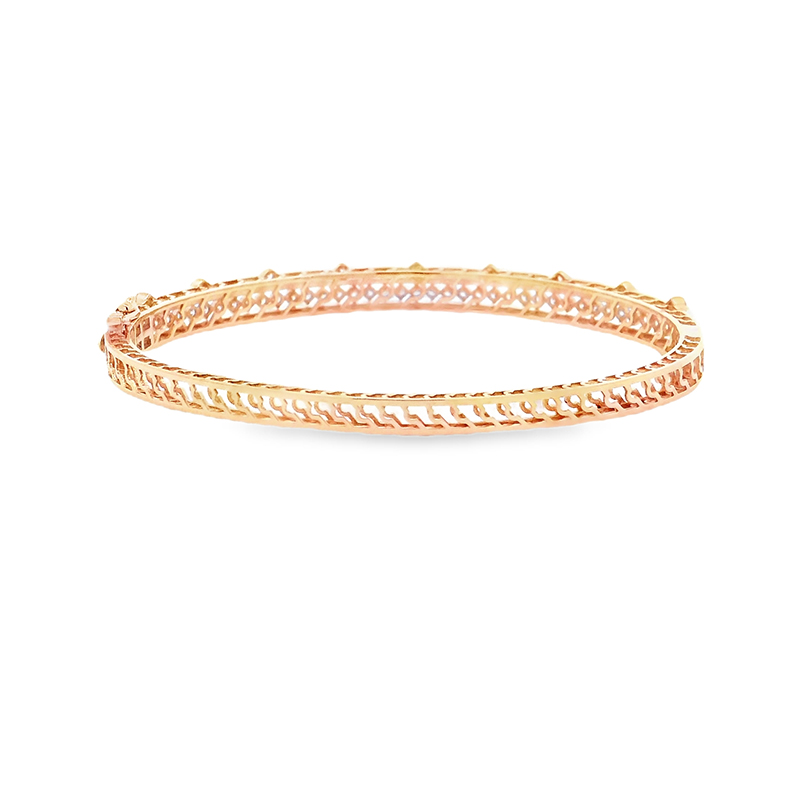 Gold Diamond Bangle Bracelet