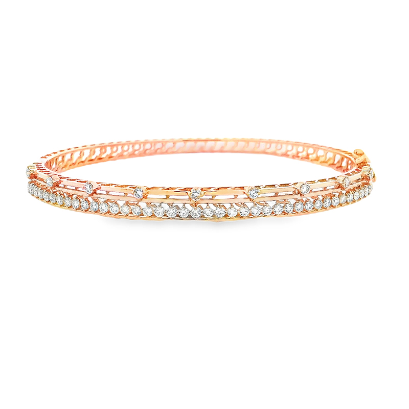 Gold Diamond Bangle Bracelet