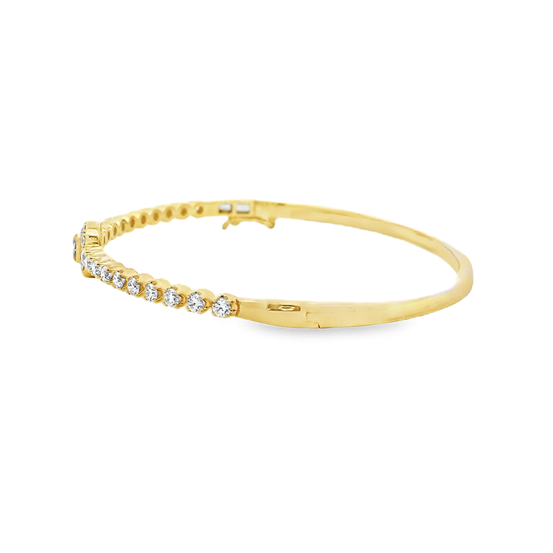 Delicate Gold Diamond Bangle Bracelet