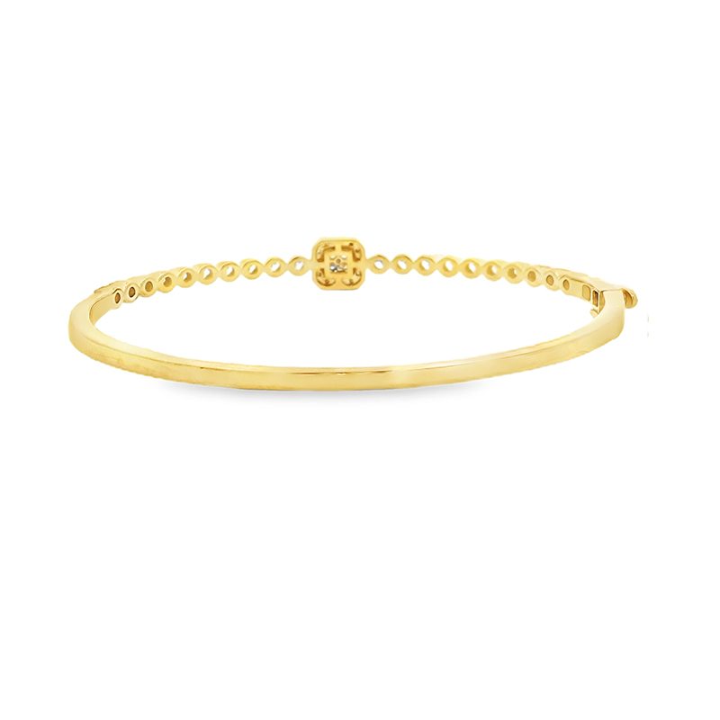 Delicate Gold Diamond Bangle Bracelet