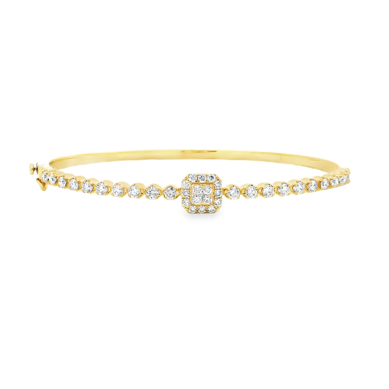 Delicate Gold Diamond Bangle Bracelet