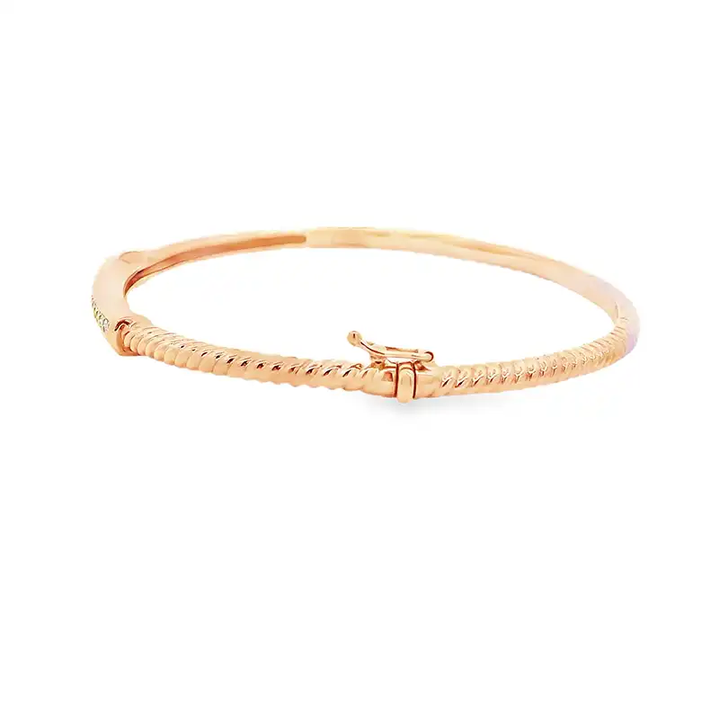 Gold Diamond Bangle Bracelet