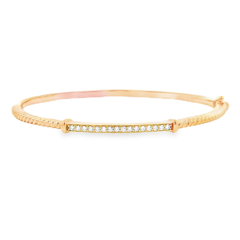 Gold Diamond Bangle Bracelet