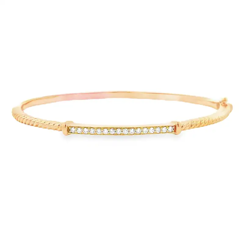 Gold Diamond Bangle Bracelet