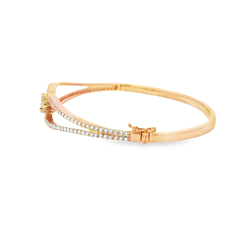 Gold Diamond Bangle Bracelet