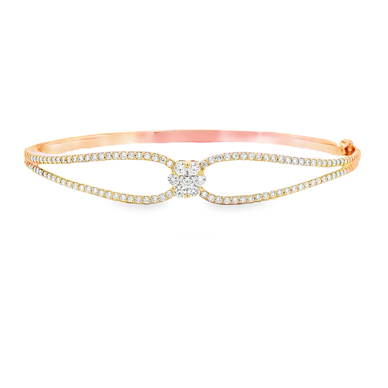 Gold Diamond Bangle Bracelet