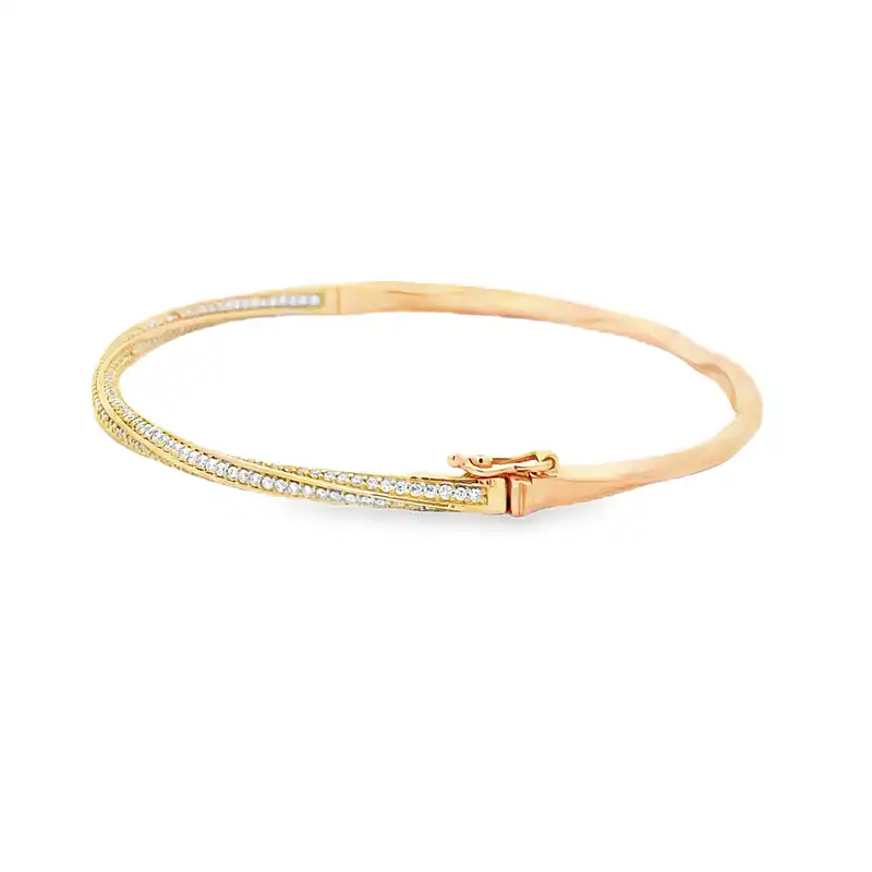 Gold Diamond Bangle Bracelet