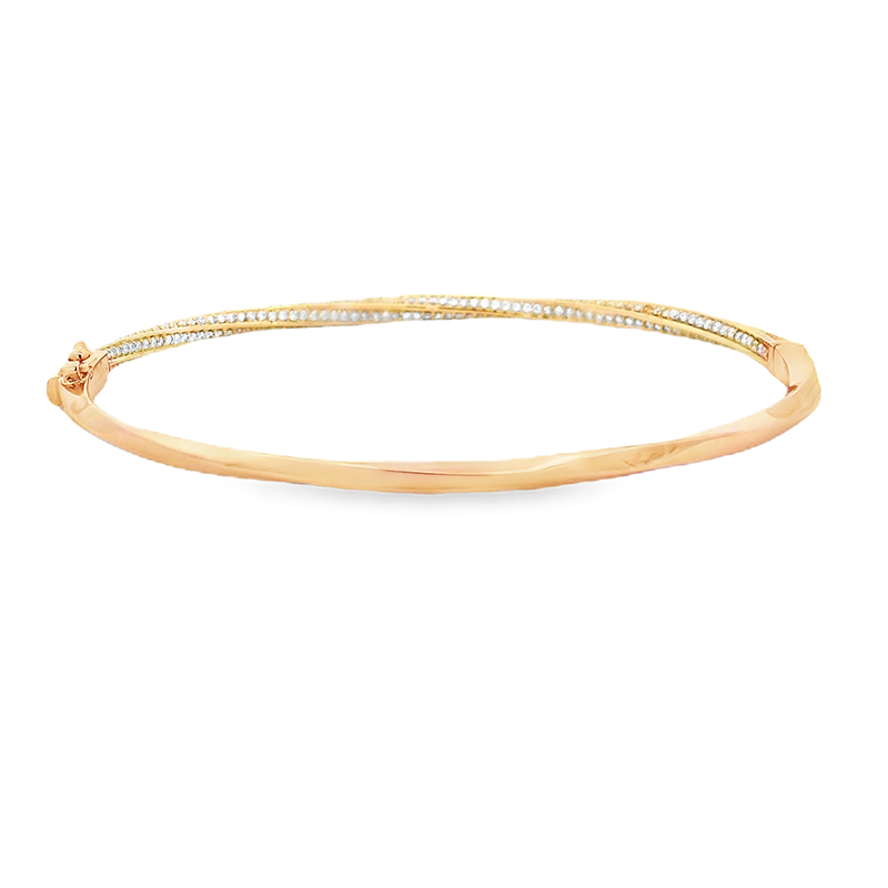 Gold Diamond Bangle Bracelet