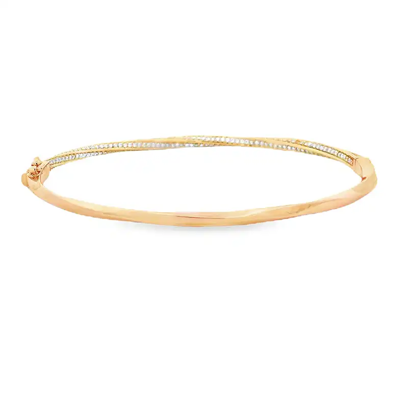 Gold Diamond Bangle Bracelet