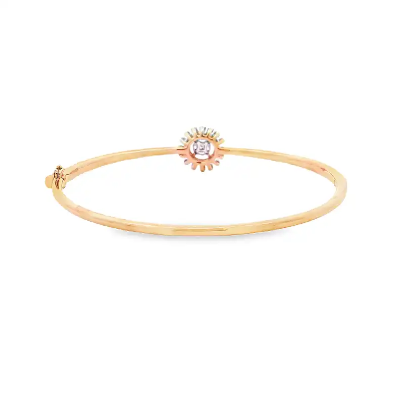 Gold Diamond Bangle Bracelet