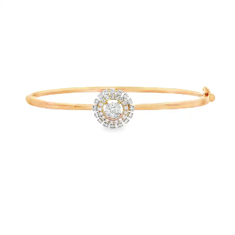 Gold Diamond Bangle Bracelet