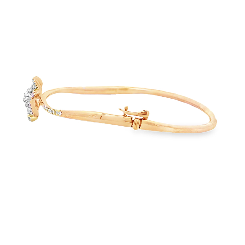 Gold Diamond Bangle Bracelet