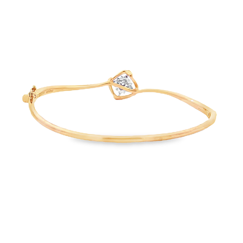 Gold Diamond Bangle Bracelet