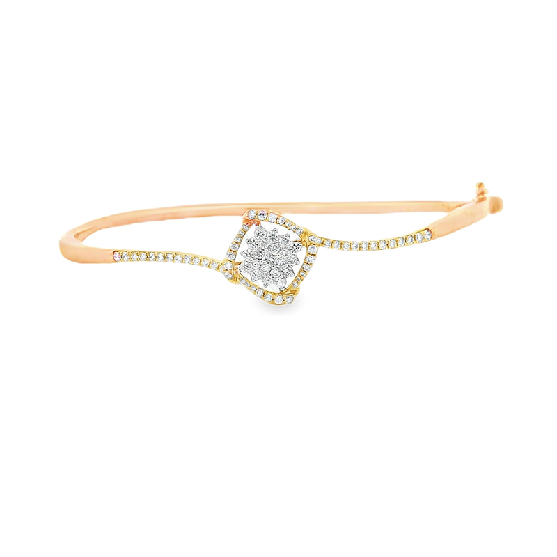 Gold Diamond Bangle Bracelet