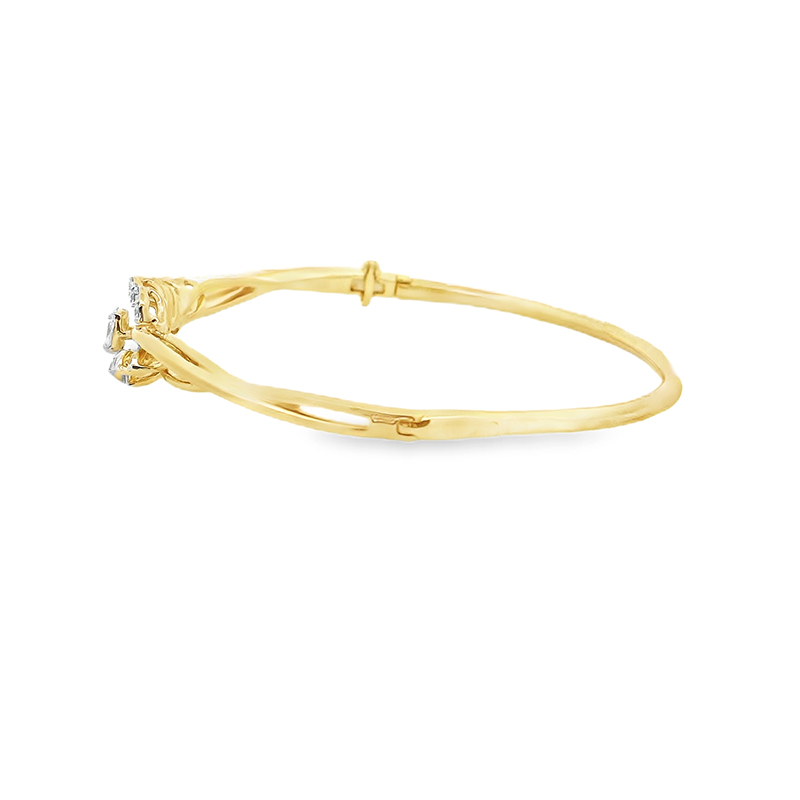 Delicate Gold Diamond Bangle Bracelet