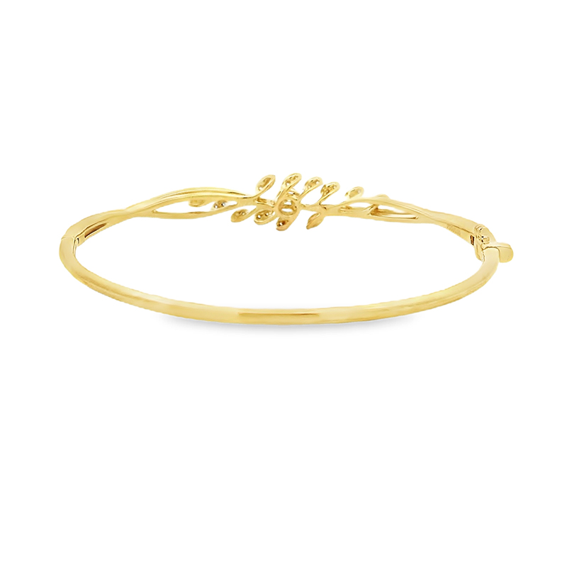 Delicate Gold Diamond Bangle Bracelet